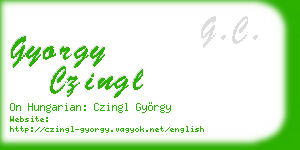 gyorgy czingl business card