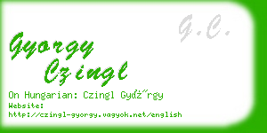 gyorgy czingl business card